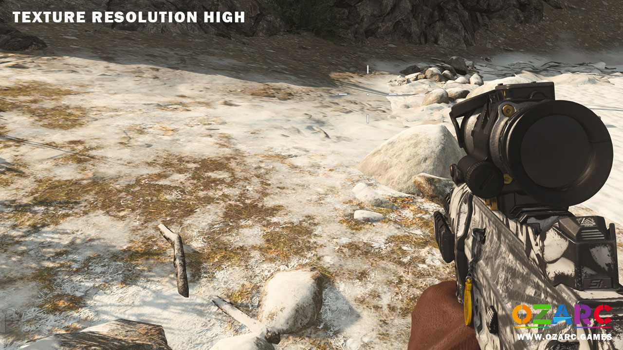 COD Warzone Best Settings for PC Texture Resolution HIGH Snow