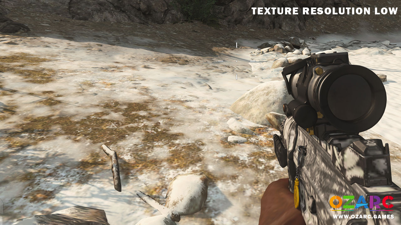 COD Warzone Best Settings for PC Texture Resolution LOW Snow