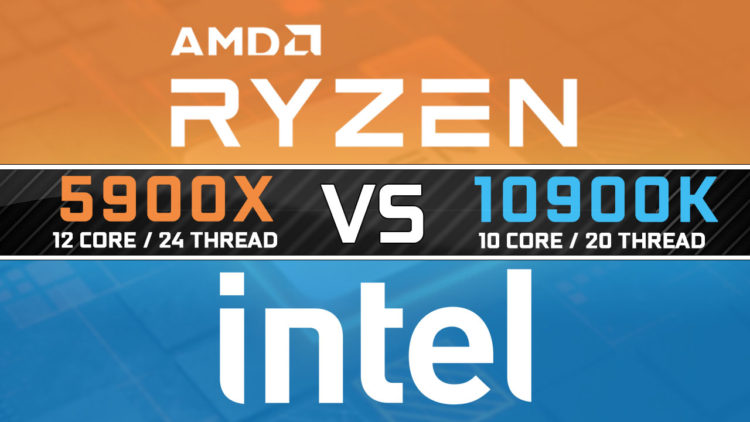 AMD Ryzen 5900x vs Intel 10900k Benchmark Comparison