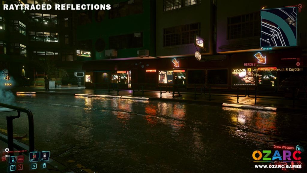 Cyberpunk 2077 Raytraced Relections vs Screen Space Reflections Comparison - RT 02